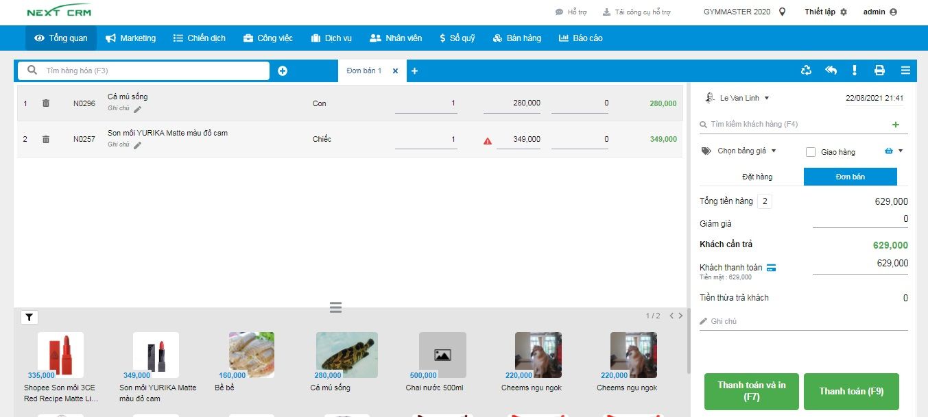 Phần mềm Gym - Proshop