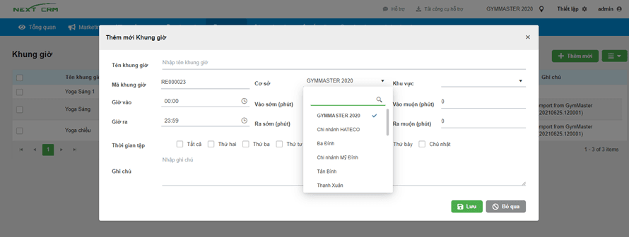 Triển khai phần mềm quản lý GymMaster cho YAP Gym&Yoga